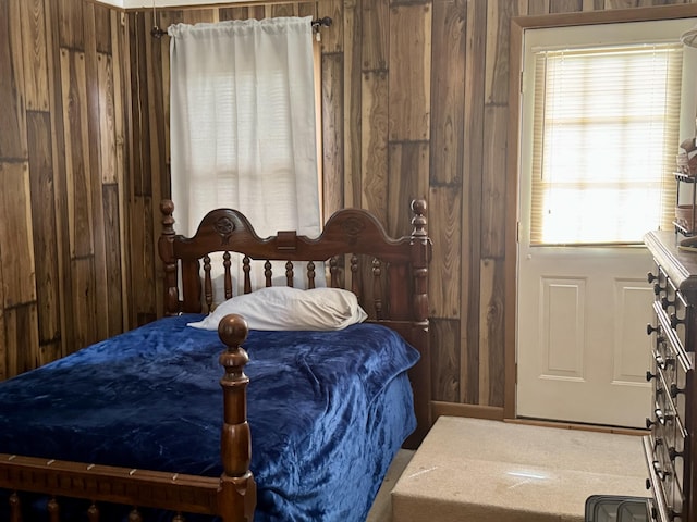 302 Buckingham Dr, Newport, TN 37821 - bedroom with multiple windows and wooden walls