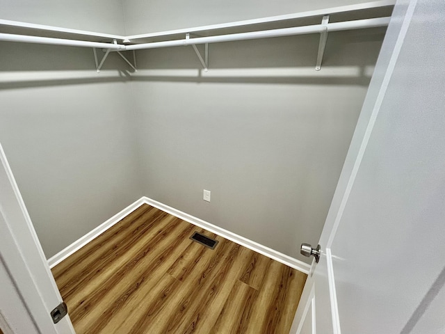 spacious closet with wood-type flooring
