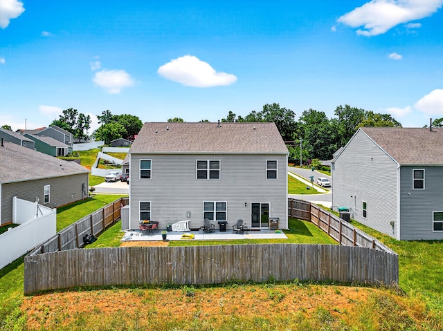3059 Berna Way, Morristown, TN 37814 - back of house with a patio area, a fenced backyard, and a residential view
