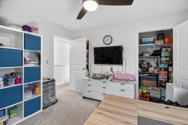 3059 Berna Way, Morristown, TN 37814 - game room with ceiling fan and carpet floors