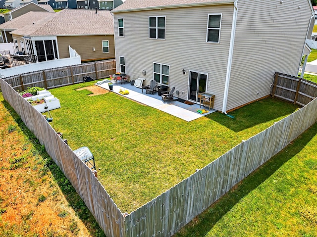 3059 Berna Way, Morristown, TN 37814 - rear view of property with a patio area, a fenced backyard, and a residential view