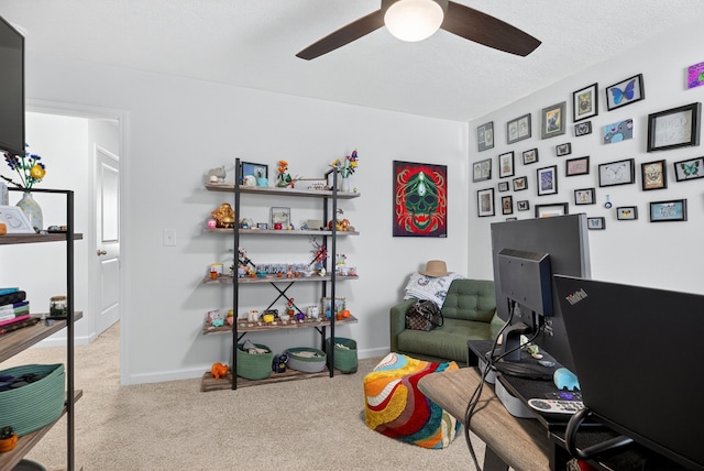 3059 Berna Way, Morristown, TN 37814 - carpeted home office featuring ceiling fan and baseboards
