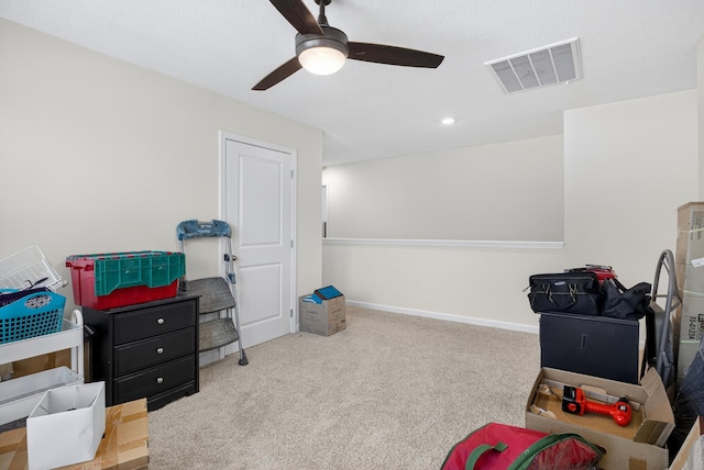 3059 Berna Way, Morristown, TN 37814 - game room featuring a ceiling fan and carpet flooring