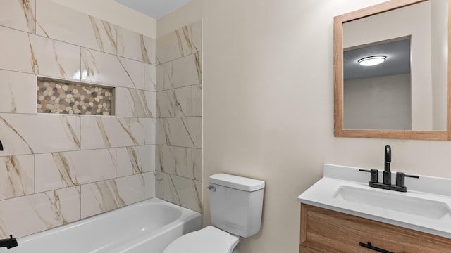 1302 Chestnut St, Kingsport, TN 37664 - full bathroom featuring vanity, toilet, and shower / tub combination