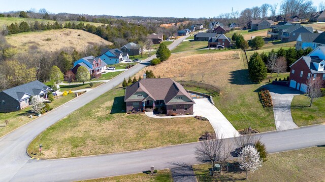 drone / aerial view with a residential view