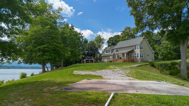 976 Bridgeview Hills Dr, Dandridge, TN 37725 - view of green lawn with a water view