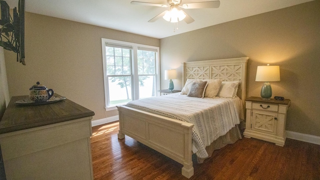 976 Bridgeview Hills Dr, Dandridge, TN 37725 - bedroom featuring dark wood-style floors and ceiling fan