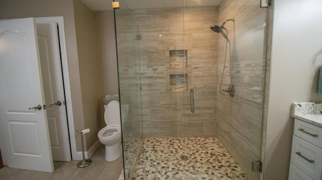 976 Bridgeview Hills Dr, Dandridge, TN 37725 - full bathroom with a shower stall, vanity, and tile patterned floors