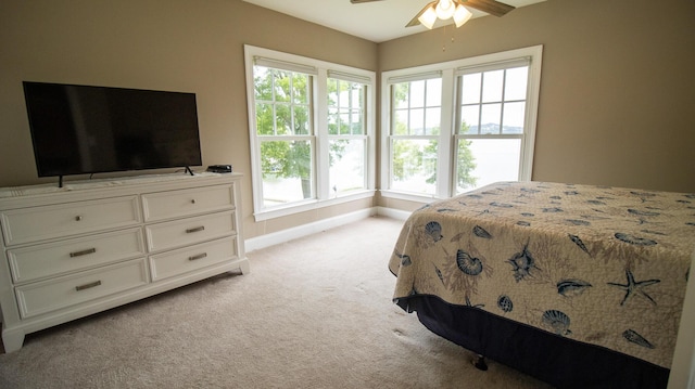 976 Bridgeview Hills Dr, Dandridge, TN 37725 - bedroom featuring light colored carpet and ceiling fan
