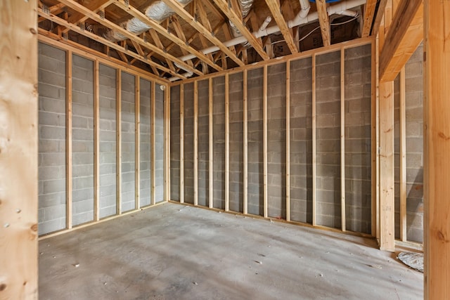 miscellaneous room with concrete flooring