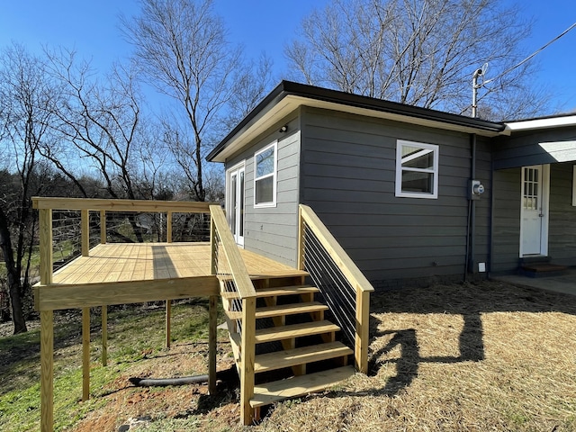 exterior space featuring a deck