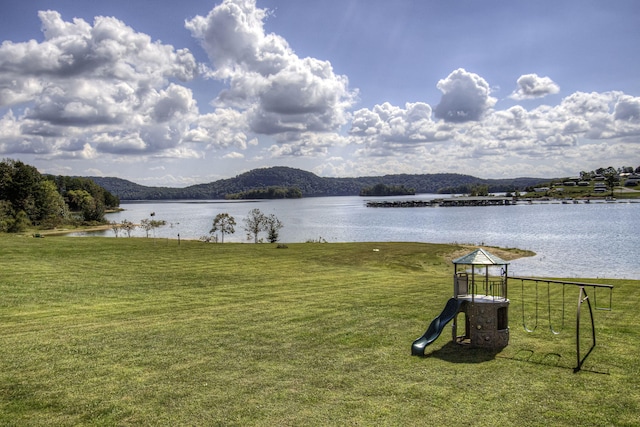 view of water feature featuring a mountain view