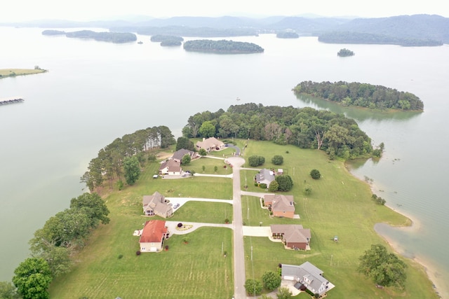 558 Peninsula Pt, Rutledge, TN 37861 - aerial view of property and surrounding area featuring a water and mountain view