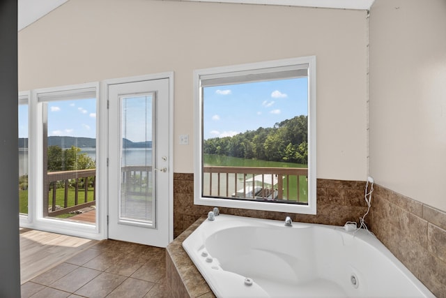 792 Hopper Blf, Rutledge, TN 37861 - full bathroom with a jetted tub, healthy amount of natural light, and tile patterned floors