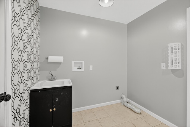 792 Hopper Blf, Rutledge, TN 37861 - washroom with electric dryer hookup, washer hookup, and light tile patterned flooring