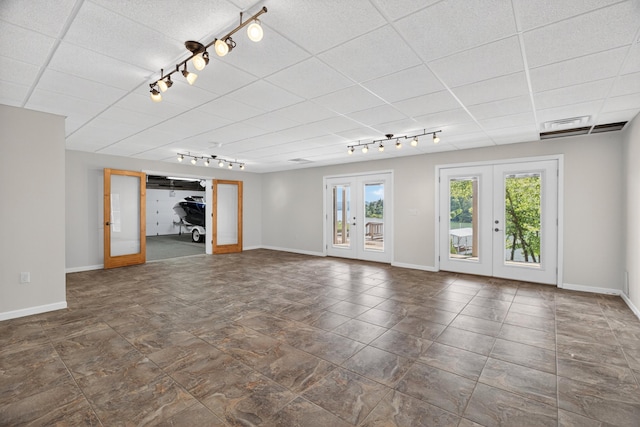 792 Hopper Blf, Rutledge, TN 37861 - unfurnished living room with french doors and rail lighting