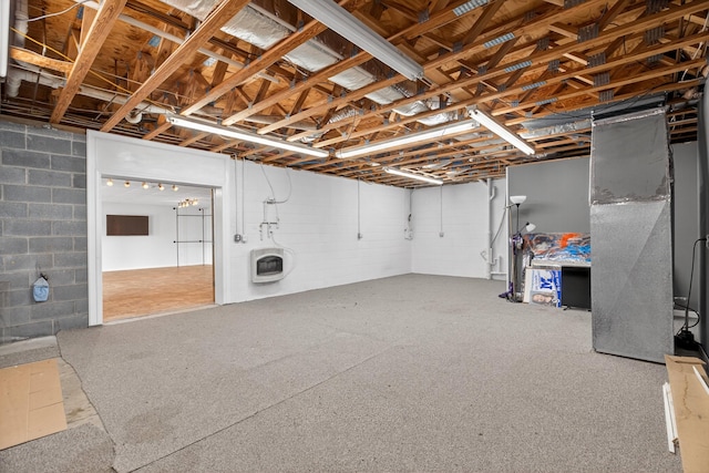 792 Hopper Blf, Rutledge, TN 37861 - below grade area with heating unit and concrete block wall