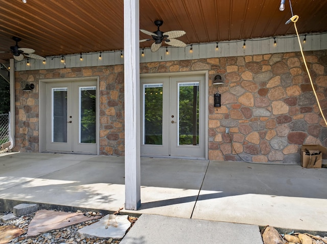 792 Hopper Blf, Rutledge, TN 37861 - view of patio / terrace with french doors and a ceiling fan