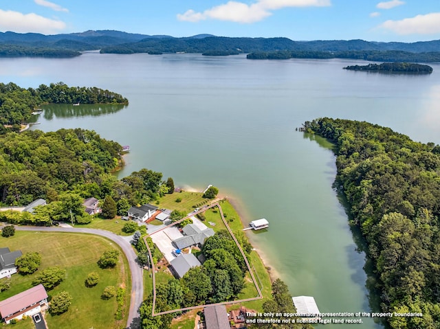 792 Hopper Blf, Rutledge, TN 37861 - aerial overview of property's location with a water and mountain view and property boundaries highlighted