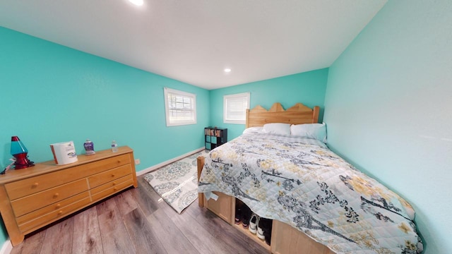 bedroom featuring hardwood / wood-style floors