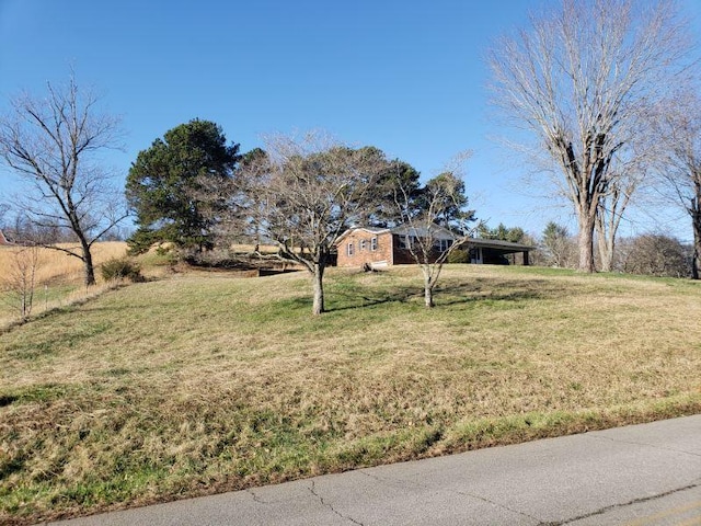 view of yard featuring a rural view