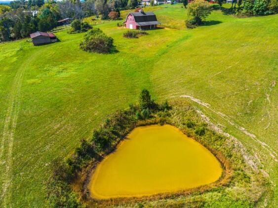 drone / aerial view featuring a rural view