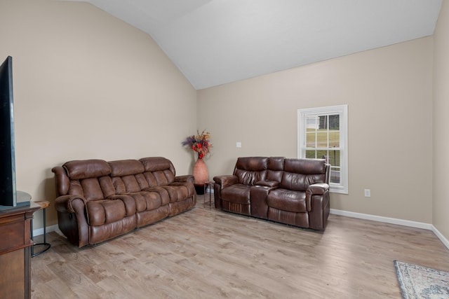 1438 Shannons Little Mtn Rd, Morristown, TN 37814 - living area featuring light wood-type flooring and lofted ceiling