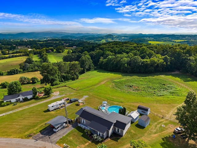 1438 Shannons Little Mtn Rd, Morristown, TN 37814 - aerial view of sparsely populated area with a mountain backdrop