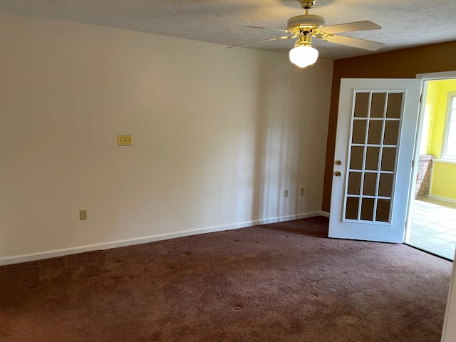1412 Secreretariat Dr, Morristown, TN 37814 - carpeted spare room featuring a textured ceiling, ceiling fan, and baseboards