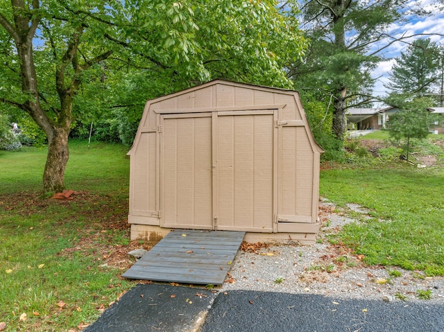 view of shed