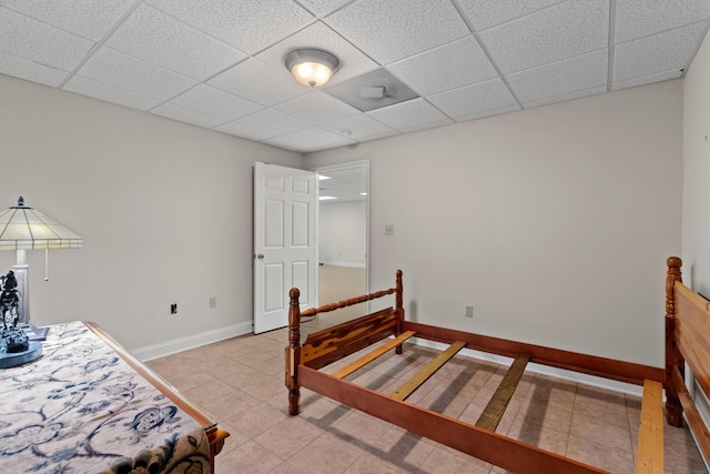 5704 Long Creek Rd, Morristown, TN 37813 - bedroom with light tile patterned floors and a drop ceiling