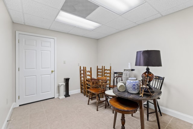 5704 Long Creek Rd, Morristown, TN 37813 - office space with a drop ceiling and light tile patterned floors