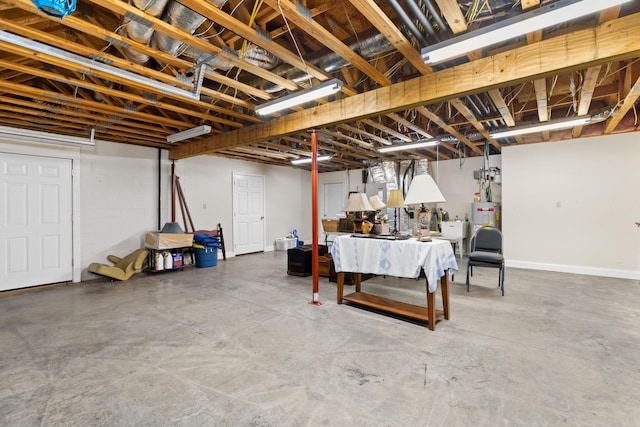 5704 Long Creek Rd, Morristown, TN 37813 - unfinished below grade area with electric water heater
