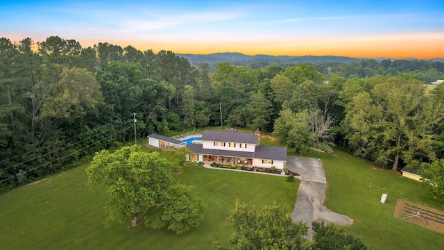 1216 Winding Dr, Sevierville, TN 37876 - view from above of property with a forest