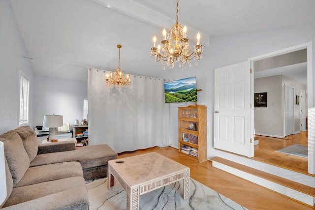 1216 Winding Dr, Sevierville, TN 37876 - living area featuring a chandelier and light wood-type flooring
