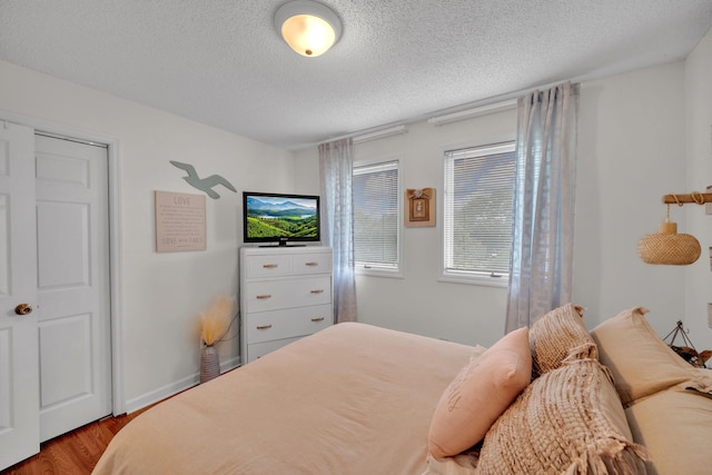 1216 Winding Dr, Sevierville, TN 37876 - bedroom featuring a textured ceiling and wood finished floors