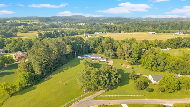 1216 Winding Dr, Sevierville, TN 37876 - aerial overview of property's location with a heavily wooded area and rural landscape