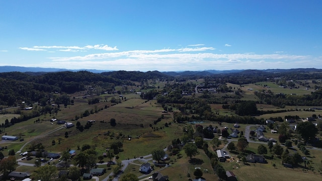 aerial view with a rural view