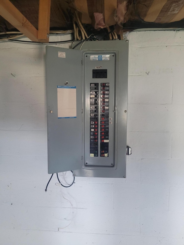 utility room featuring electric panel