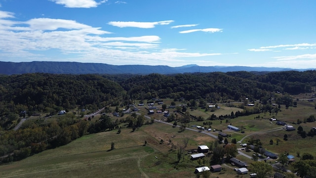 aerial view featuring a mountain view