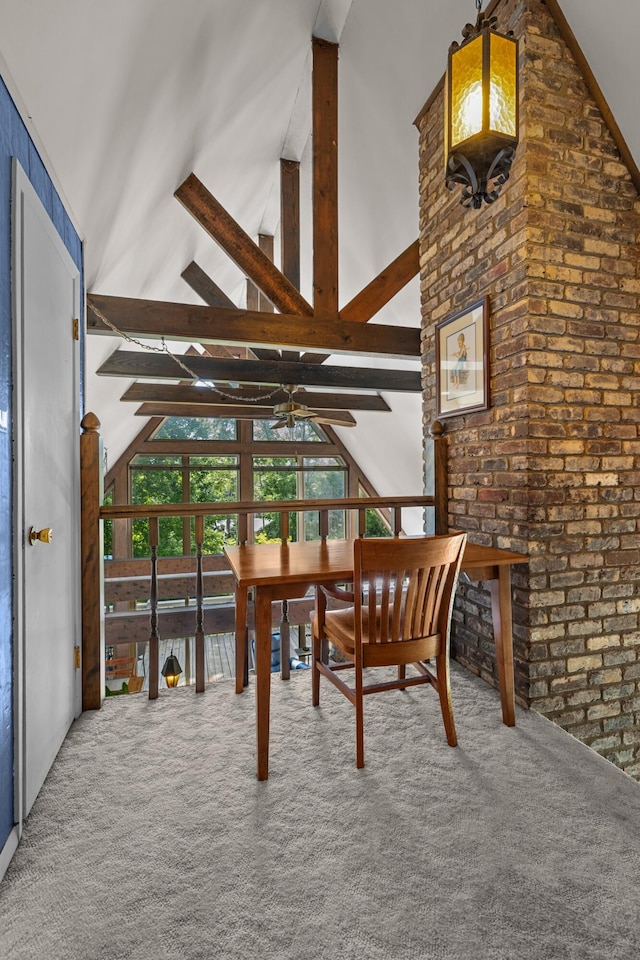 1116 Patterson St, Dandridge, TN 37725 - carpeted dining room featuring a ceiling fan