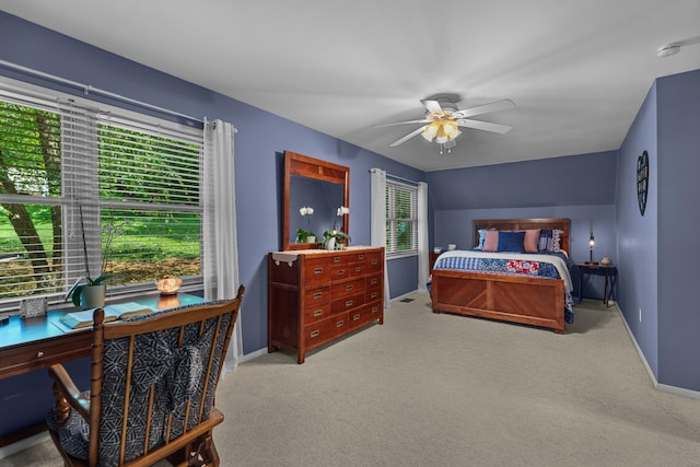1116 Patterson St, Dandridge, TN 37725 - carpeted bedroom with an office area and ceiling fan