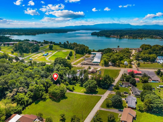 1116 Patterson St, Dandridge, TN 37725 - aerial view of a water and mountain view and a heavily wooded area
