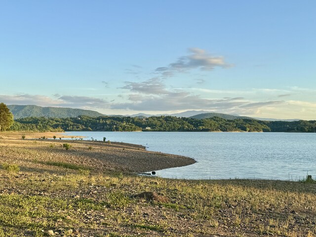 water view with a mountain backdrop