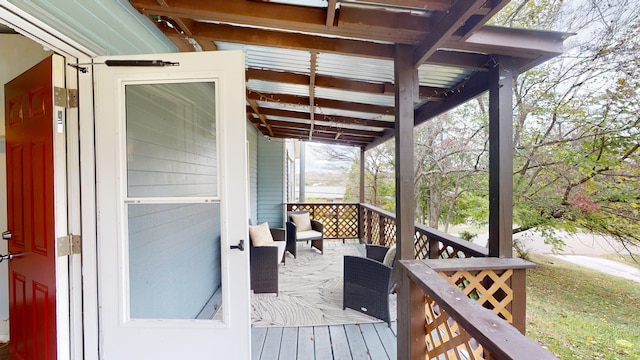 view of wooden terrace