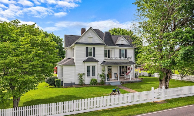 989 E Dumplin Valley Rd, Jefferson City, TN 37760 - victorian-style house featuring covered porch, a chimney, and a gate