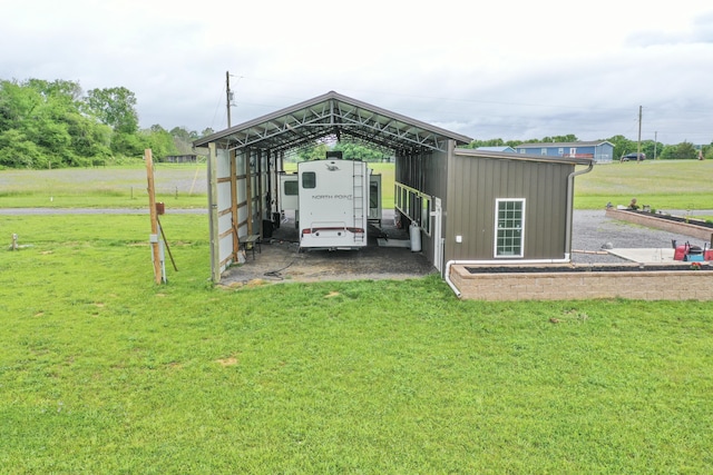view of outbuilding featuring a detached carport