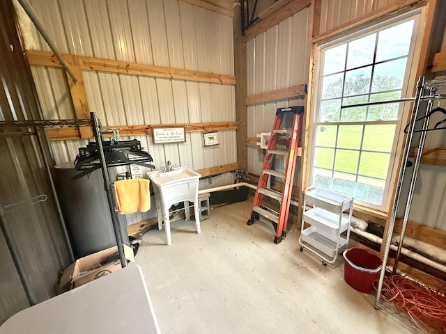 view of storage area