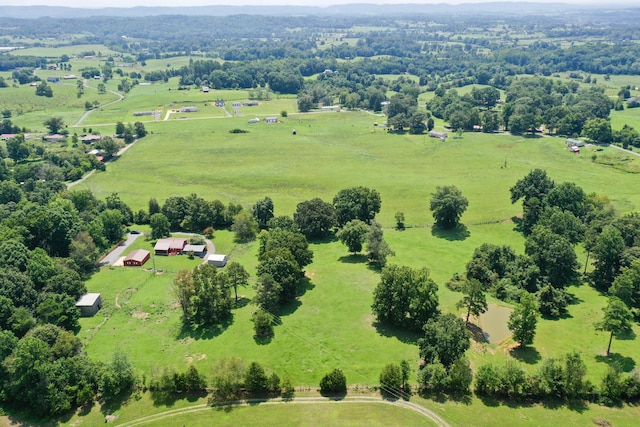 drone / aerial view featuring a rural view