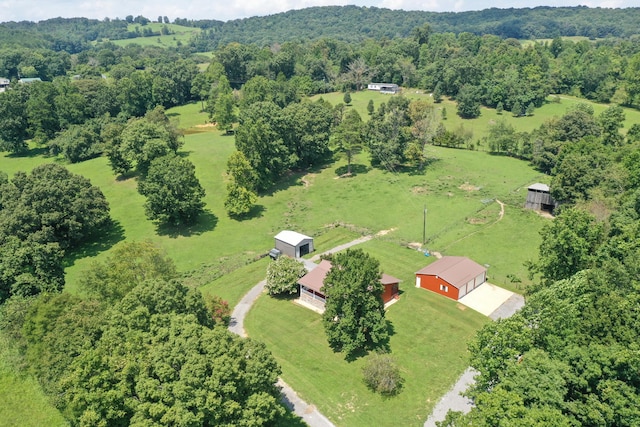 bird's eye view featuring a rural view